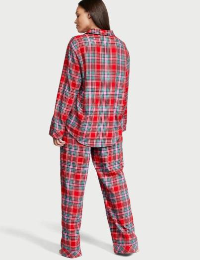 Пижама фланелевая Victoriaʼs Secret Flannel Long Pajama Set