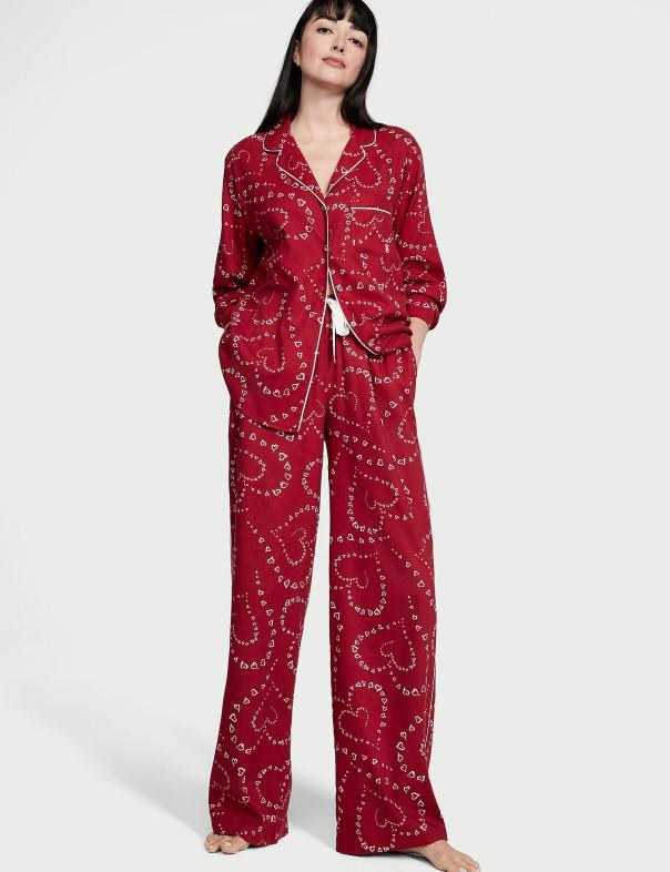 Пижама фланелевая Victoriaʼs Secret Flannel Long Pajama Set