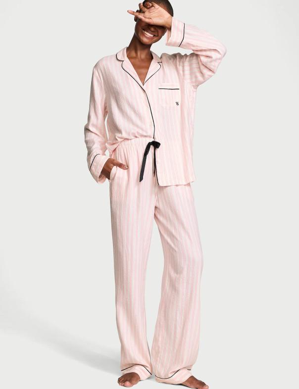 Пижама фланелевая Victoriaʼs Secret Flannel Regular Pajama Set