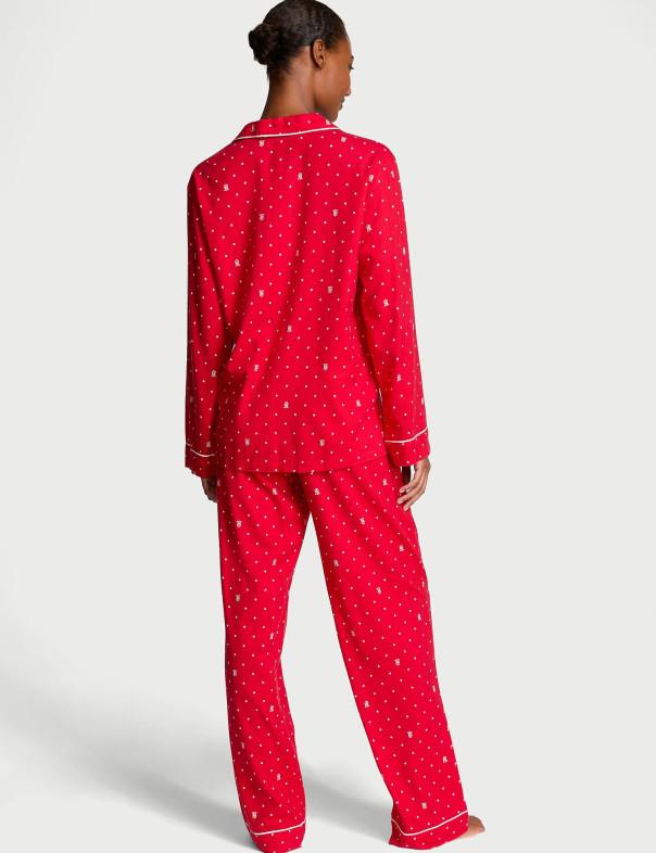 Пижама фланелевая Victoriaʼs Secret Flannel Regular Pajama Set