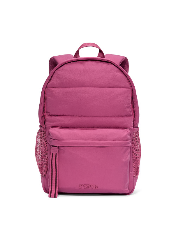 Рюкзак PINK Quilted Puffer Backpack Red Violet Victoriaʼs Secret